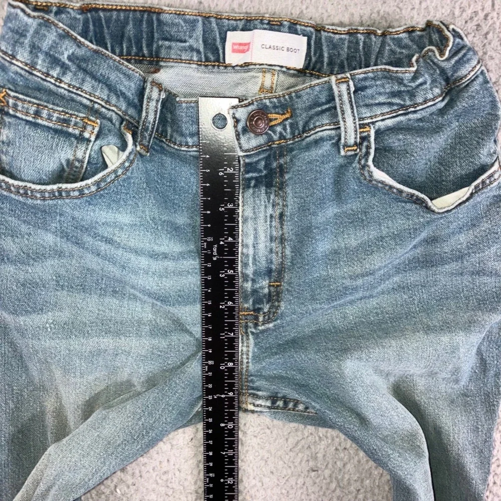 Wrangler Classic Boot Jeans Boys 16 Medium Wash Adjustable Waist Grunge‎ Western